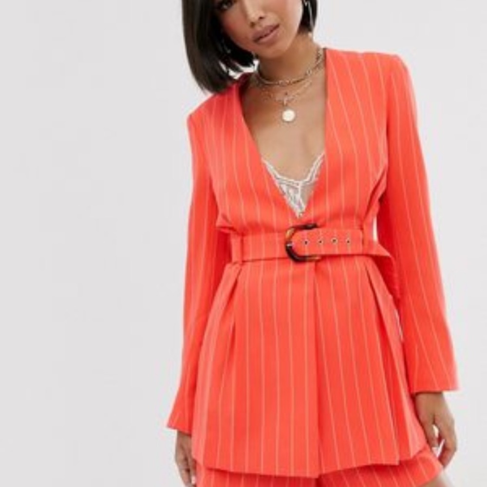 NEW ASOS Coral Long Blazer